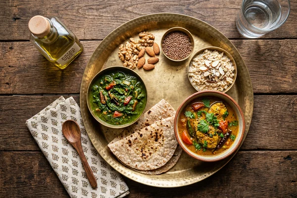 Heart-healthy Indian food spread with walnuts, flaxseeds, and omega-3 rich items