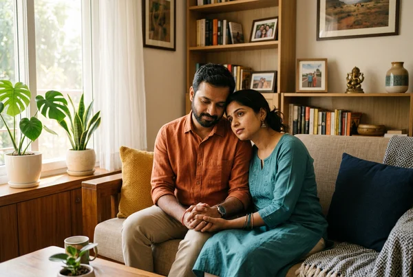 Hopeful Indian couple on their journey to conceive