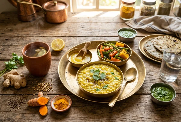 Light detox-supportive Indian foods and kitchari for panchakarma recovery